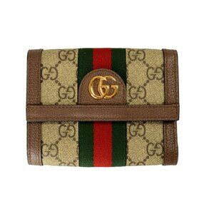 Gucci Women's Ophidia GG Leather Trimmed Wallet